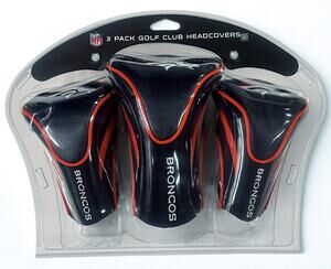 Denver Broncos NFL Golf Headcovers 3 Pack Driver Fairway Hybrid Team Golf NIP